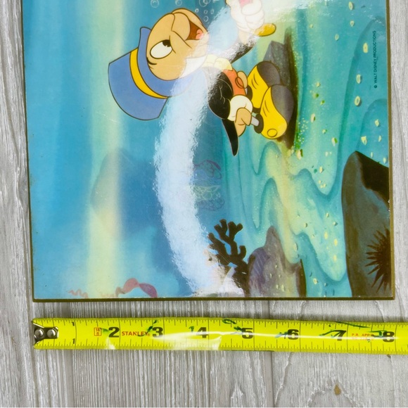 Vintage Disney pressed board Pinocchio Jiminy cricket wall hangin decoration art - Picture 3 of 6